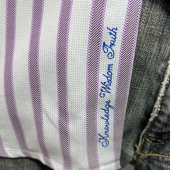 Robert Graham Mens Shirt L Button Up Striped French Cuff. Make an offer! - Picture 4 of 6